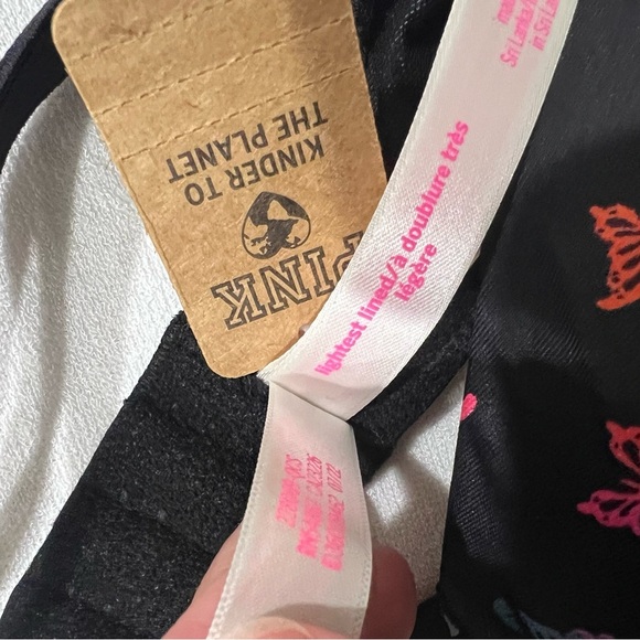 PINK VS Victoria Secret bra lightest lined 42C black with butterflies - Picture 7 of 8